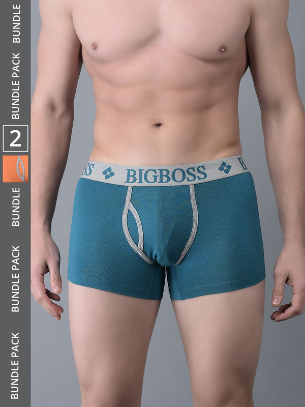 Dollar Bigboss Men's Assorted Pack of 2 Cotton Trunk