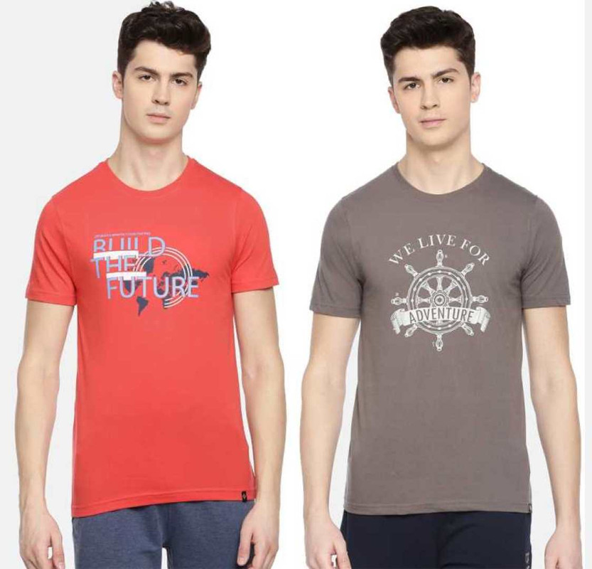 Dollar Mens Cotton Casual Crew Neck Printed Tshirt