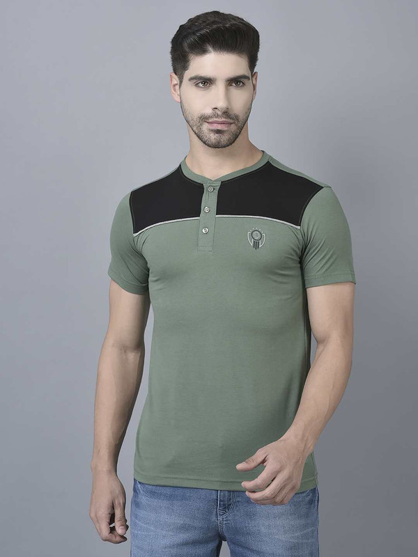 Dollar Mens Cotton Henly Neck Tshirt