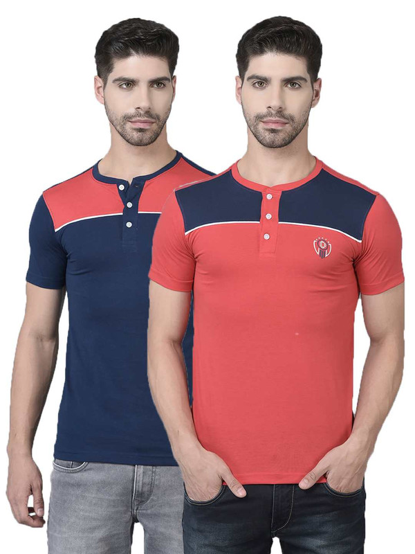 Dollar Mens Cotton Henly Neck Tshirt