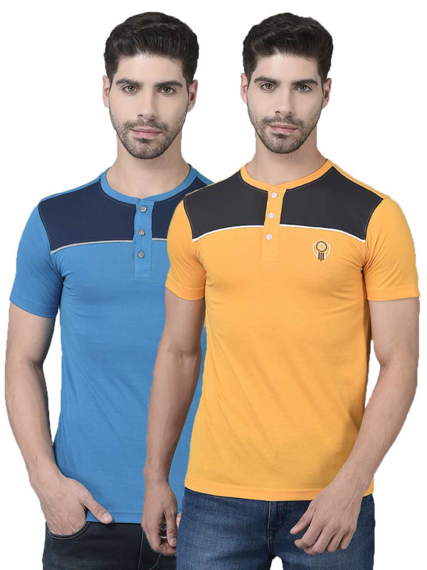 Dollar Mens Cotton Henly Neck Tshirt