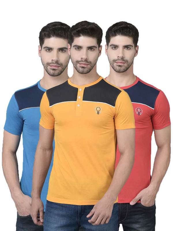 Dollar Mens Cotton Henly Neck Tshirt