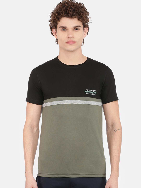 Dollar Mens Cotton Crew Neck Printed Tshirt