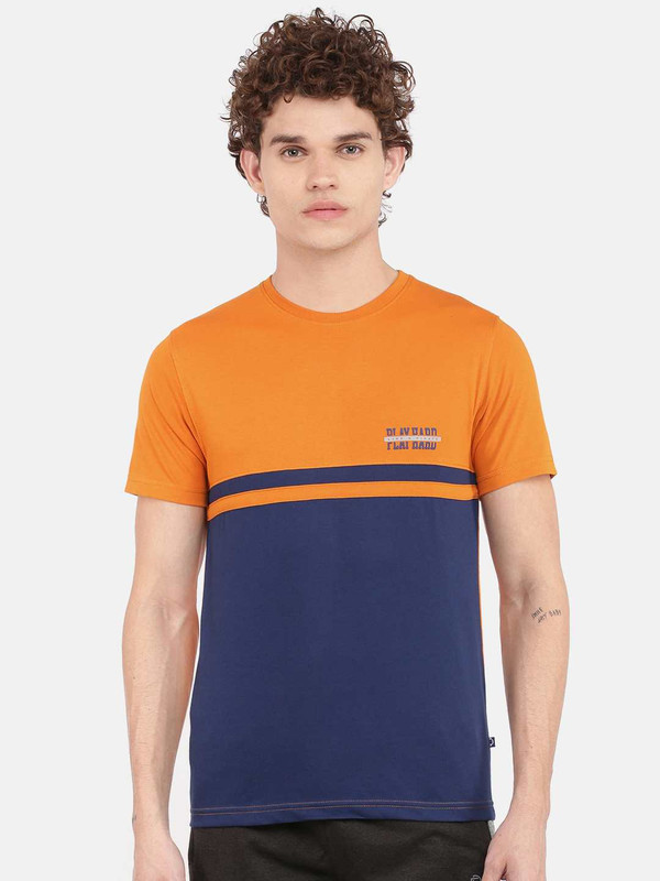 Dollar Mens Cotton Crew Neck Printed Tshirt