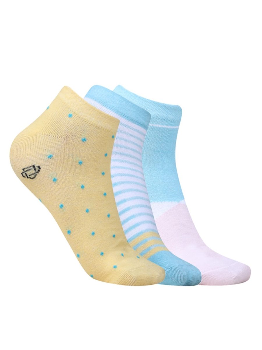 Dollar Casual Low Ankle Cotton Socks For Women's In ( Pack of 3 )