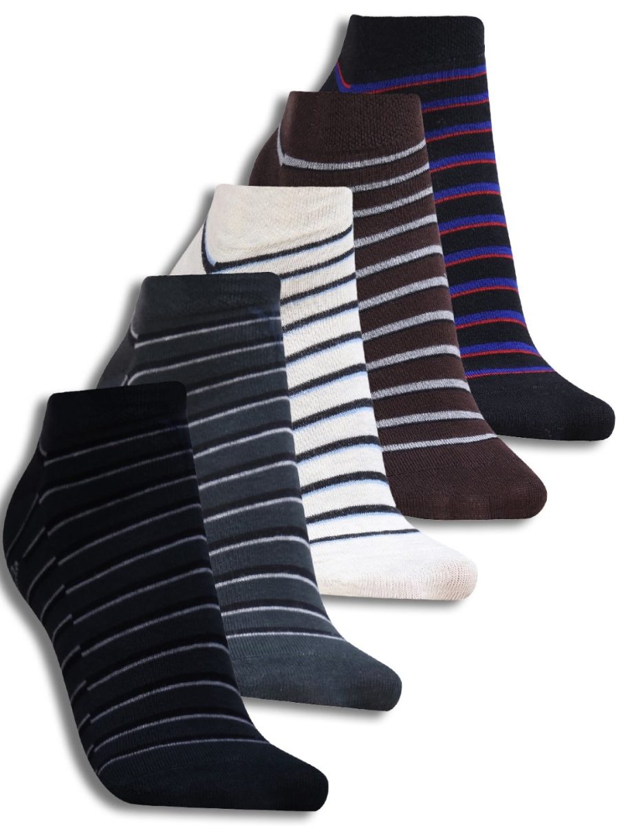 Dollar Casual Low Ankle Cotton Socks For Men's In ( Pack of 5 )