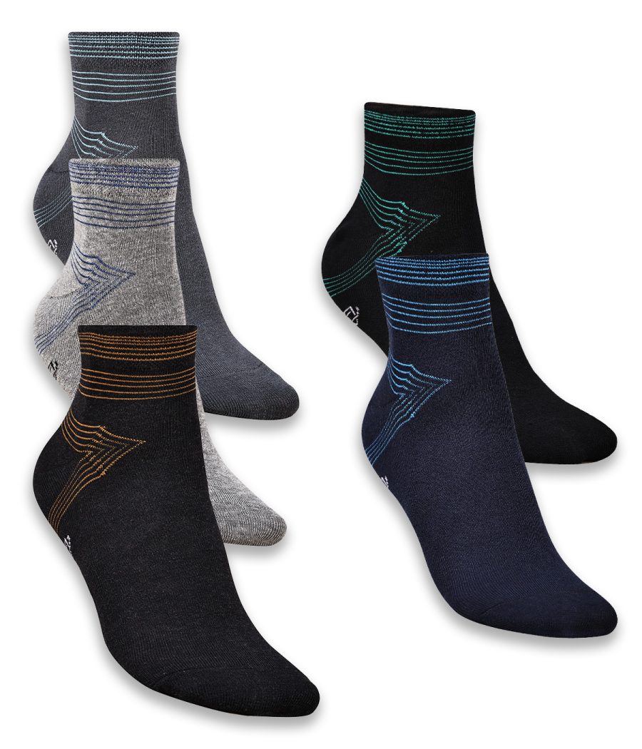 Dollar Casual Ankle Length Cotton Socks For Men's In ( Pack of 5 )