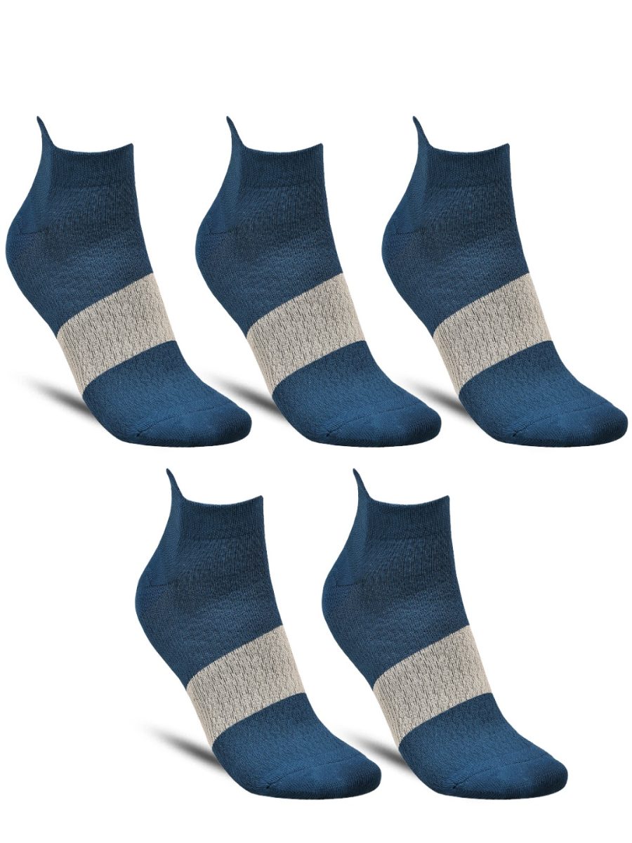 Dollar Sports Ankle Length Nylon Socks For Men's In ( Pack of 5 )