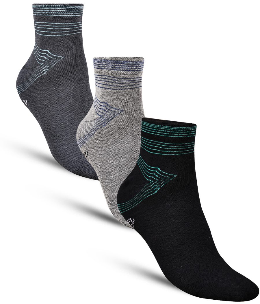 Dollar Casual Ankle Length Cotton Socks For Men's In ( Pack of 3 )