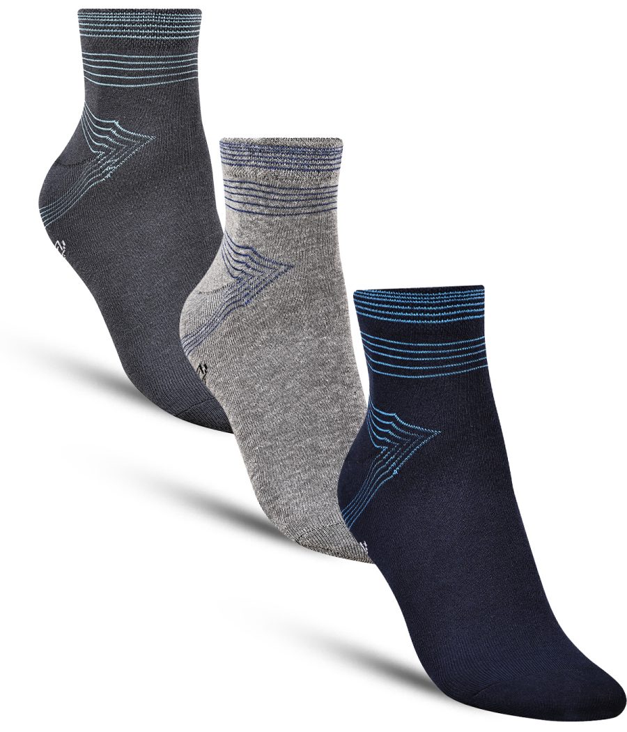 Dollar Casual Ankle Length Cotton Socks For Men's In ( Pack of 3 )