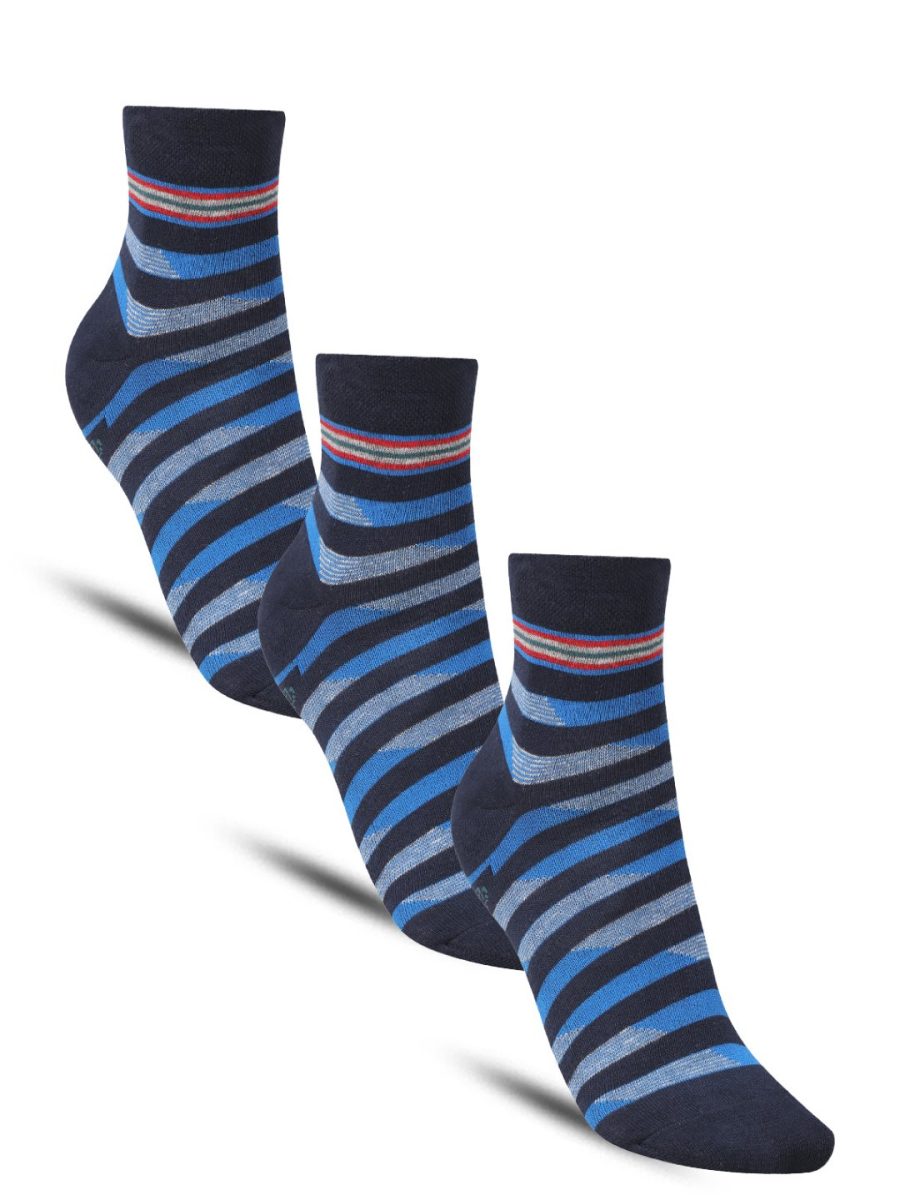 Dollar Casual Ankle Length Cotton Socks For Men's In ( Pack of 3 )