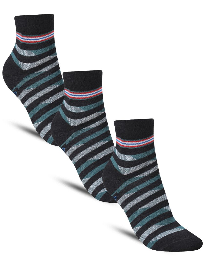 Dollar Casual Ankle Length Cotton Socks For Men's In ( Pack of 3 )