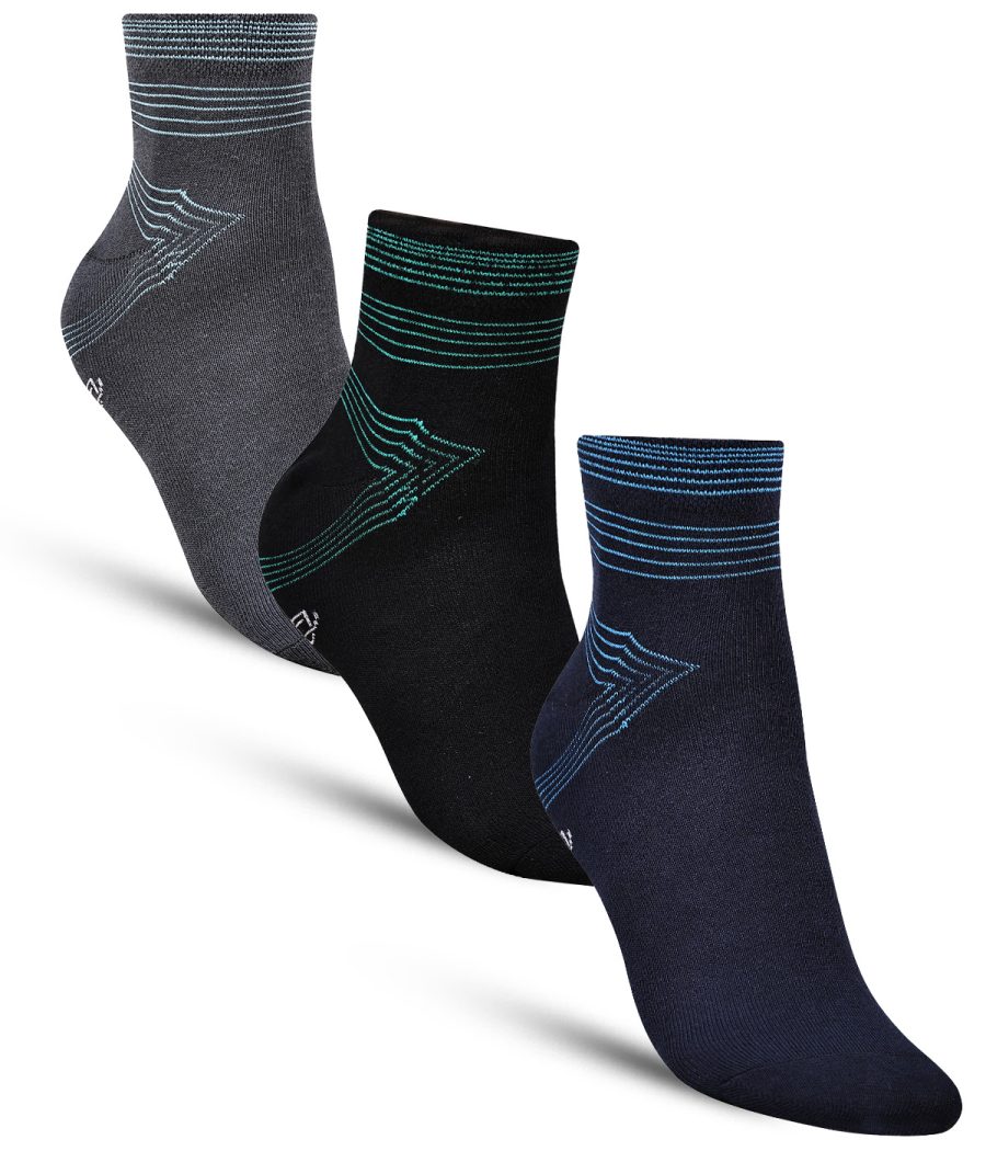 Dollar Casual Ankle Length Cotton Socks For Men's (Pack of 3)