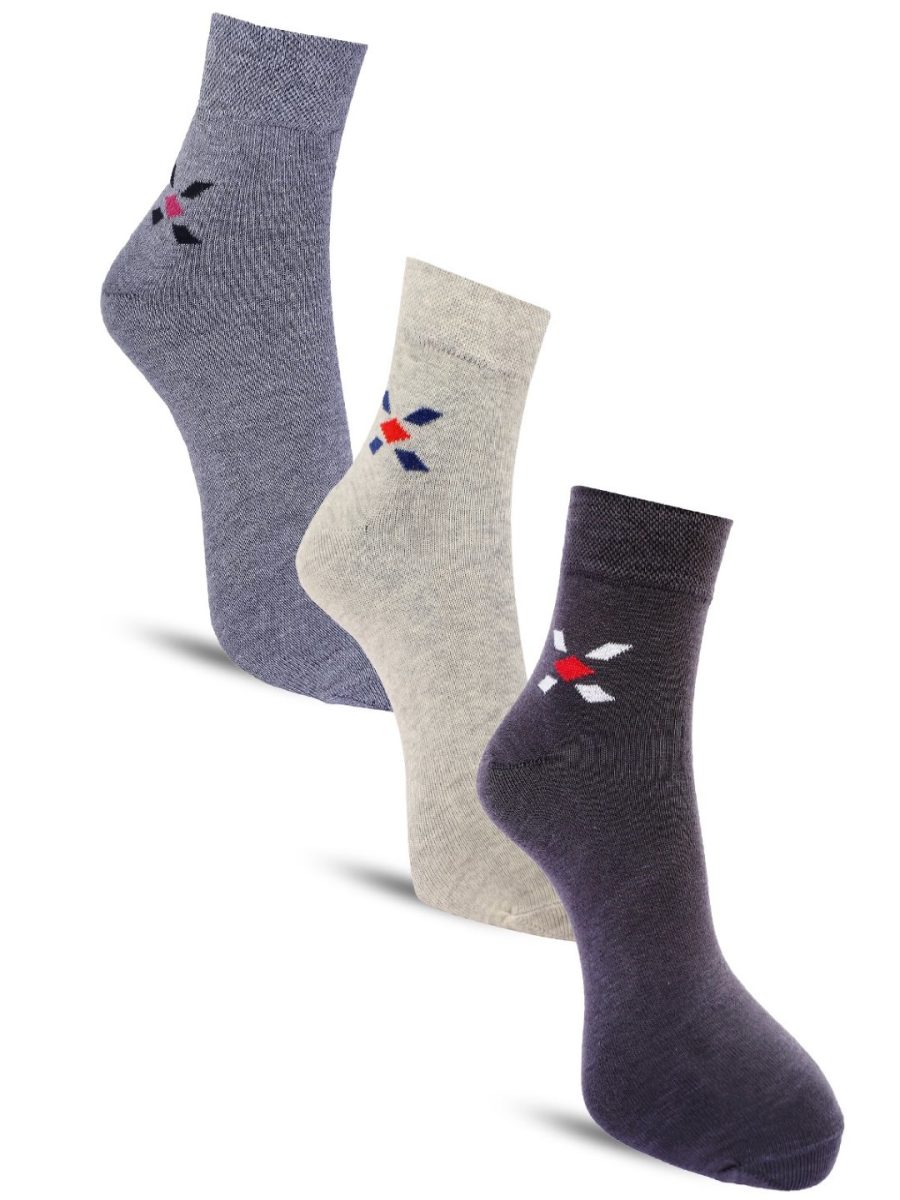 Dollar Formal Ankle Length Cotton Socks For Men's In ( Pack of 3 )