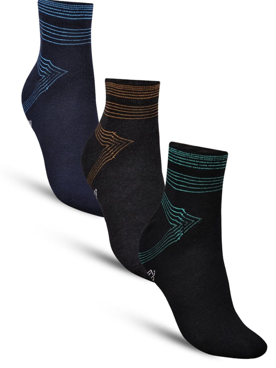 Dollar Casual Ankle Length Cotton Socks For Men's In ( Pack of 3 )