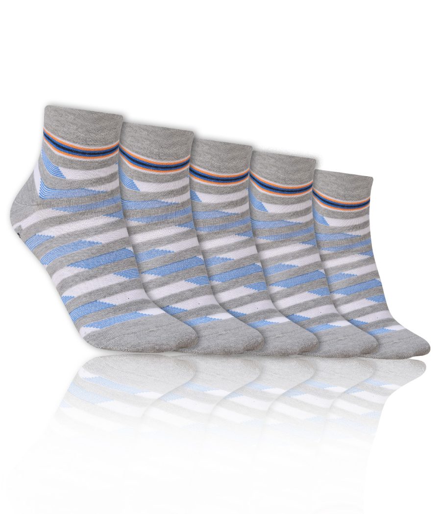 Dollar Casual Ankle Length Cotton Socks For Men's In ( Pack of 5 )
