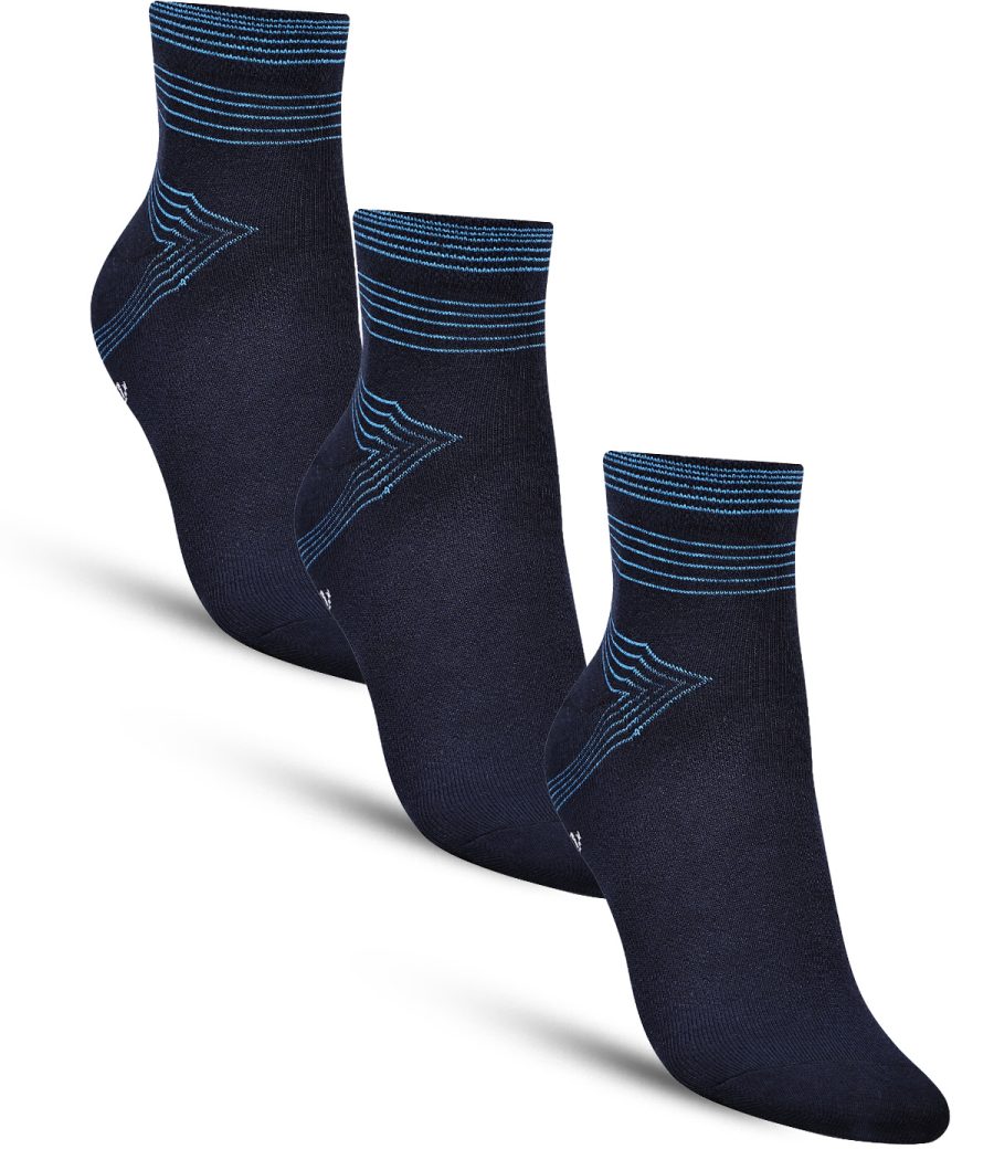 Dollar Casual Ankle Length Cotton Socks For Men's In ( Pack of 3 )