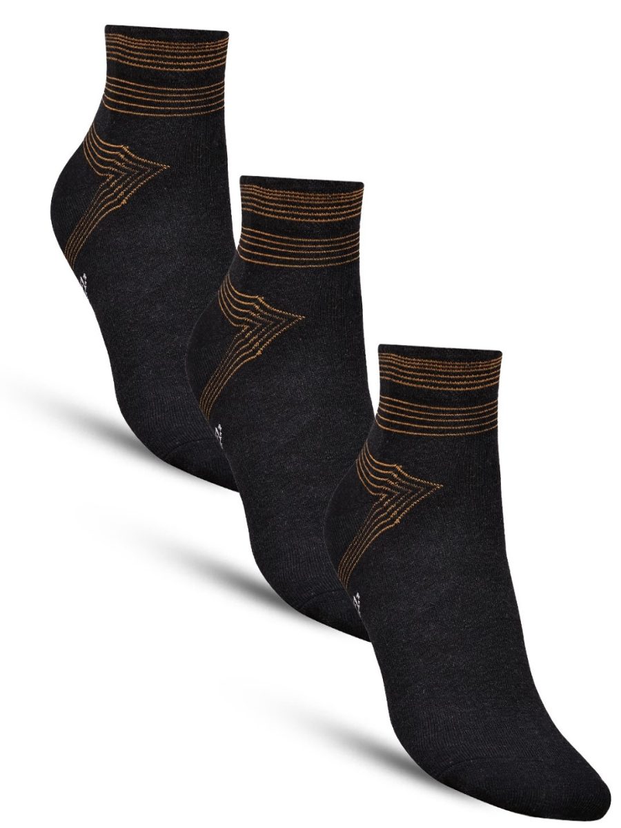 Dollar Casual Ankle Length Cotton Socks For Men's In ( Pack of 3 )