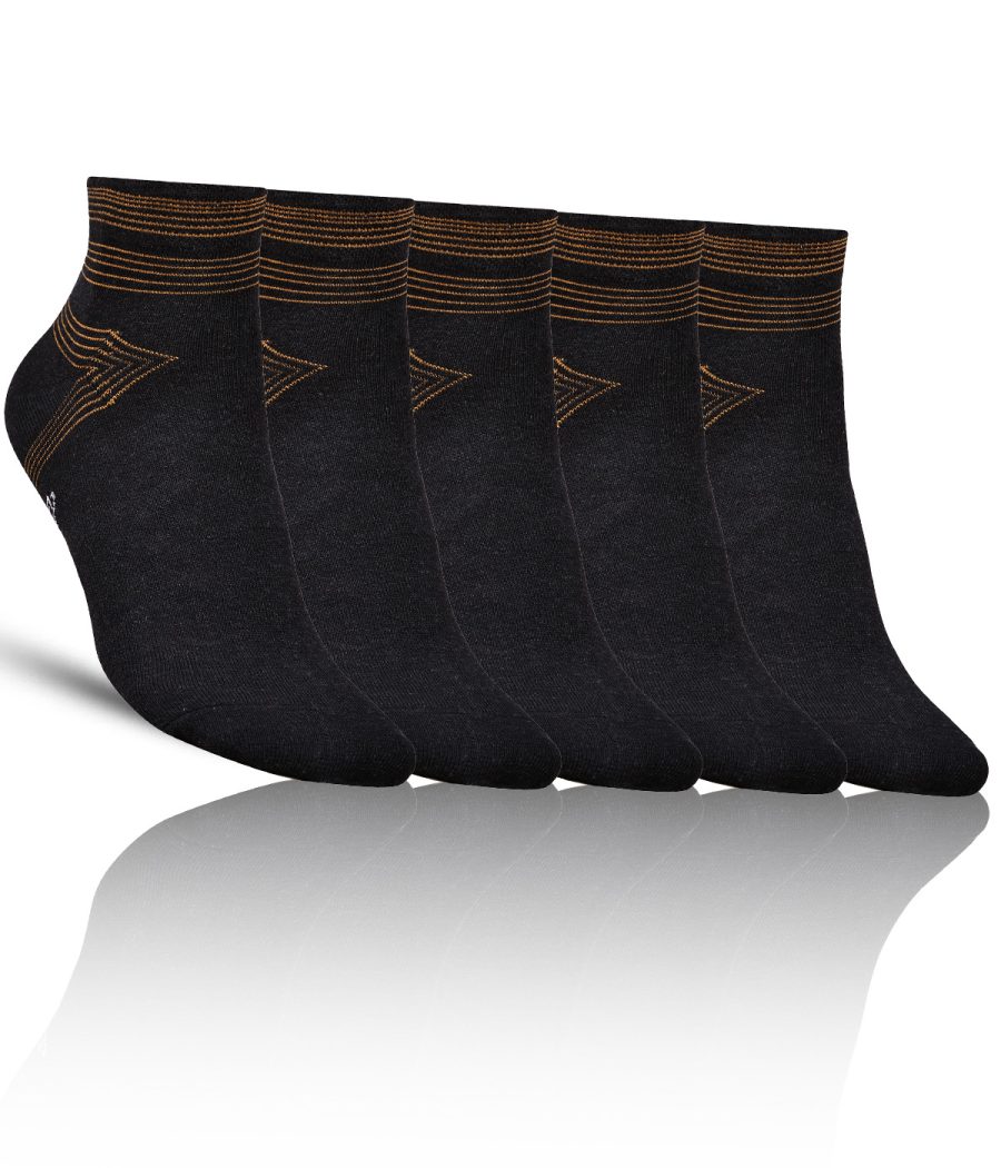 Dollar Casual Ankle Length Cotton Socks For Men's In ( Pack of 5 )