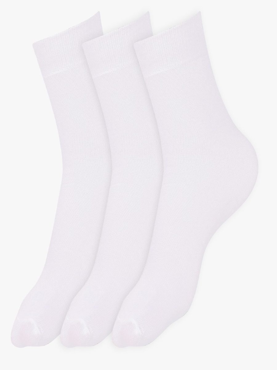 Dollar Plain School Socks For Boys & Girls In Blended Cotton (Pack of 3)