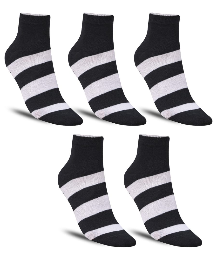 Dollar Casual Ankle Length Cotton Socks For Men's In ( Pack of 5 )