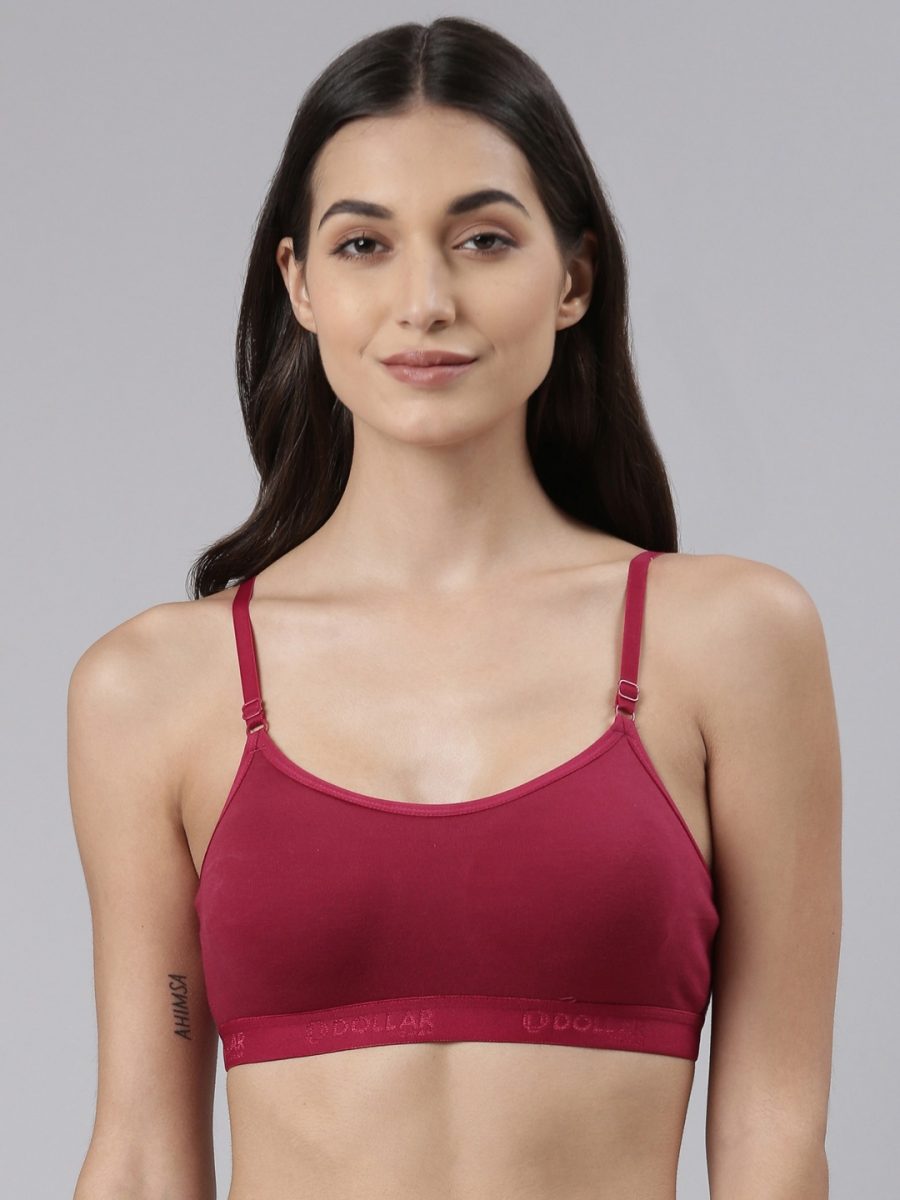 Dollar Missy Pack of 2 Multicolor Non Padded Non Wired Seamless Moulded Beginers Bra