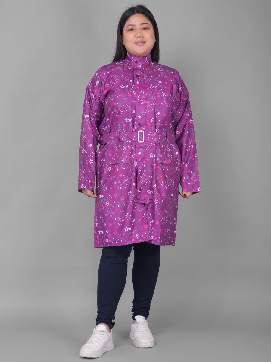 Dollar Rainguard Women's  PVC Full Sleeve Solid Raincoat With Adjustable Hood and Pocket