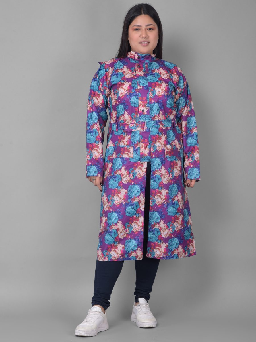 Dollar Rainguard Women's  PVC Full Sleeve Solid Raincoat With Adjustable Hood and Pocket