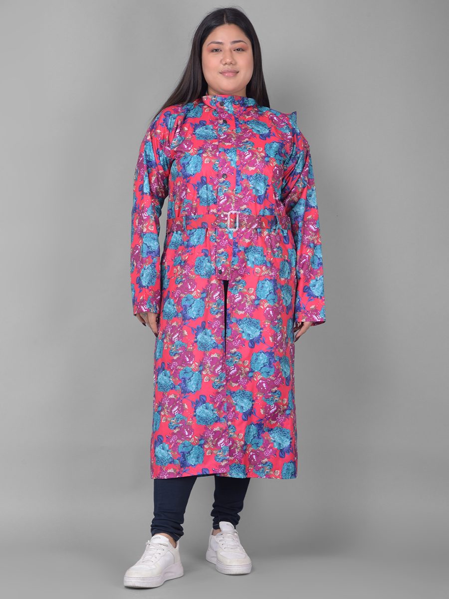 Dollar Rainguard Women's  PVC Full Sleeve Solid Raincoat With Adjustable Hood and Pocket