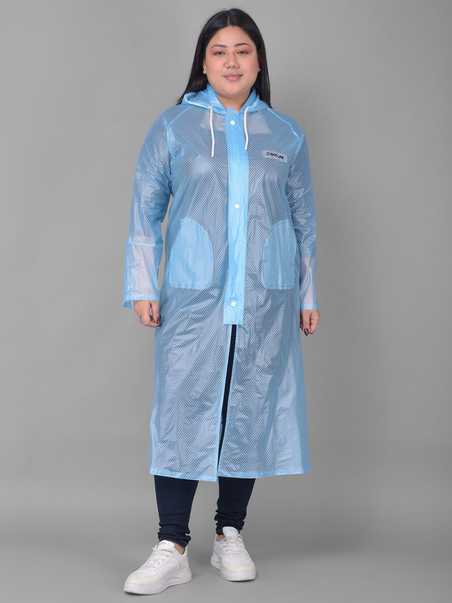 Dollar Rainguard Women's  PVC Full Sleeve Solid Raincoat With Adjustable Hood and Pocket