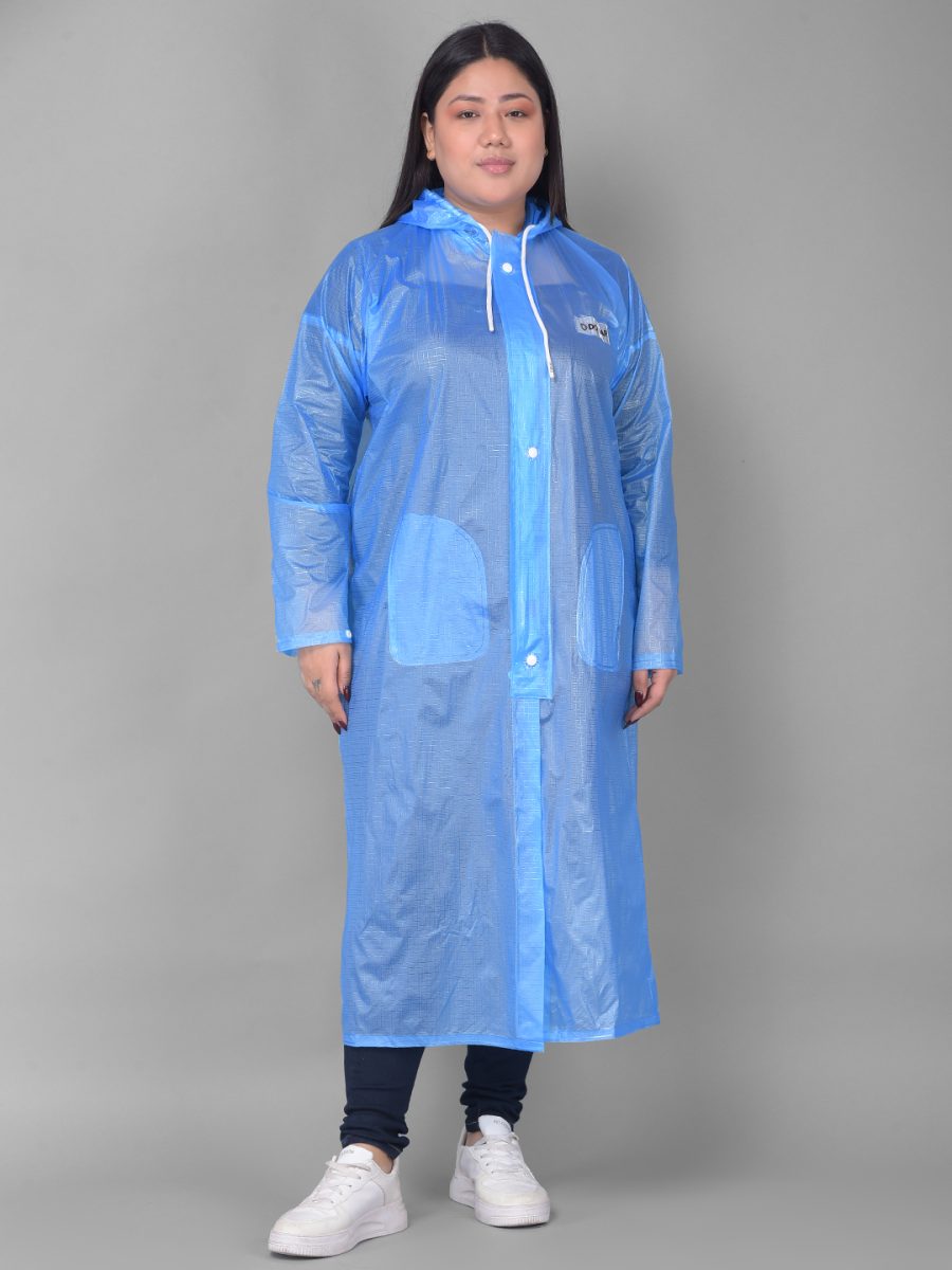 Dollar Rainguard Women's  PVC Full Sleeve Solid Raincoat With Adjustable Hood and Pocket