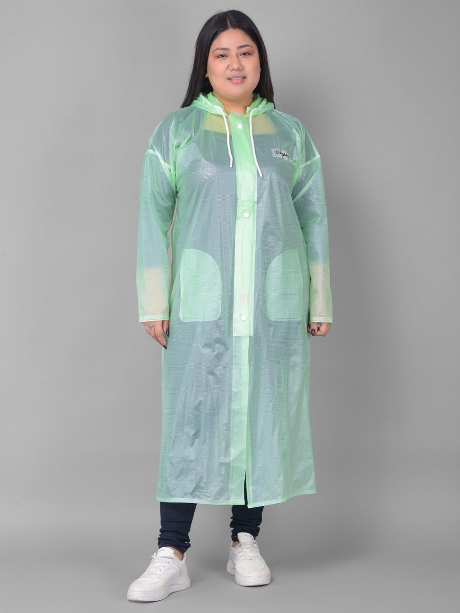 Dollar Rainguard Women's  PVC Full Sleeve Solid Raincoat With Adjustable Hood and Pocket