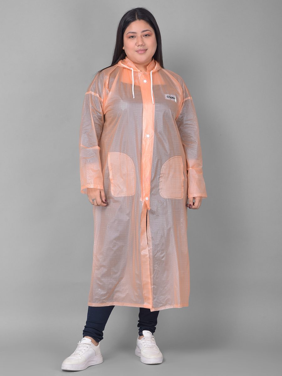 Dollar Rainguard Women's  PVC Full Sleeve Solid Raincoat With Adjustable Hood and Pocket