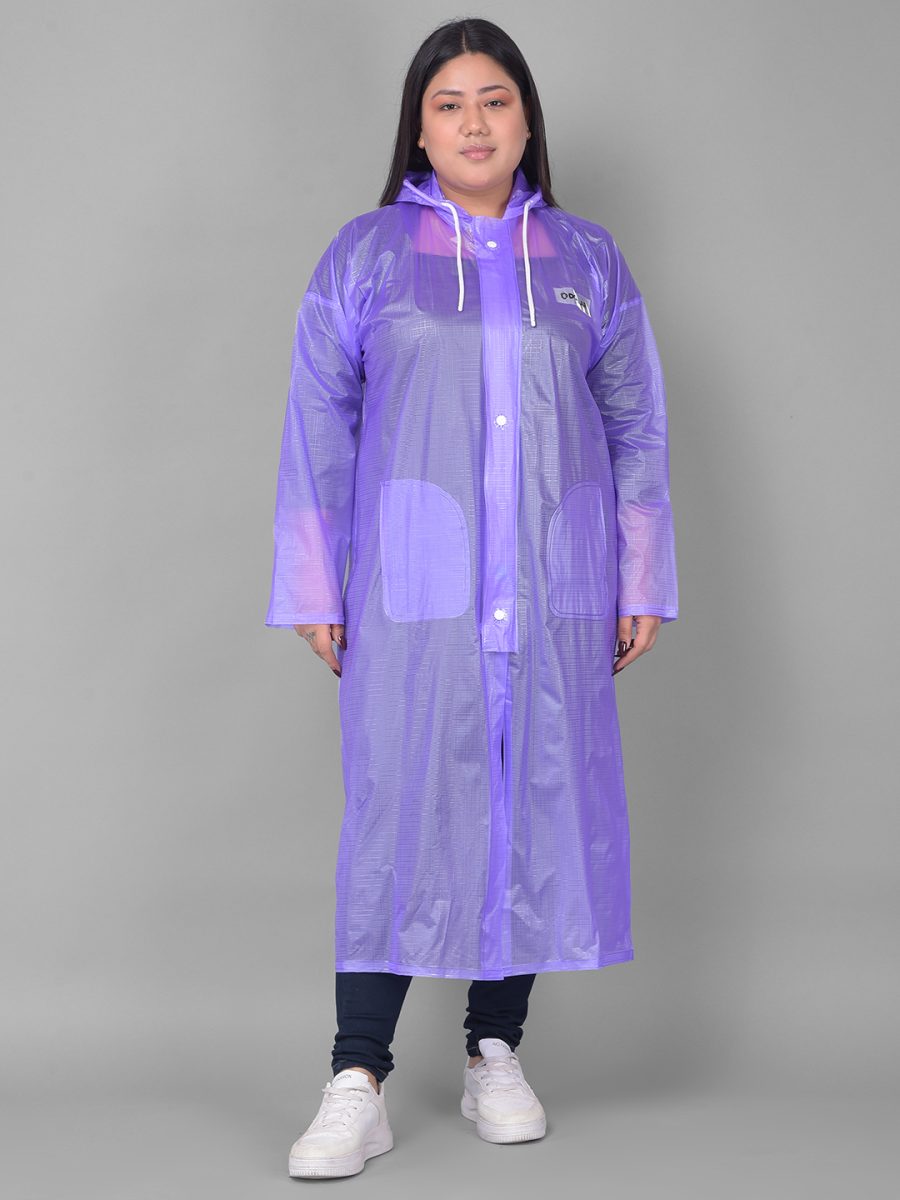 Dollar Rainguard Women's  PVC Full Sleeve Solid Raincoat With Adjustable Hood and Pocket