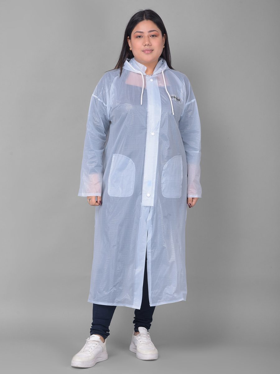 Dollar Rainguard Women's  PVC Full Sleeve Solid Raincoat With Adjustable Hood and Pocket