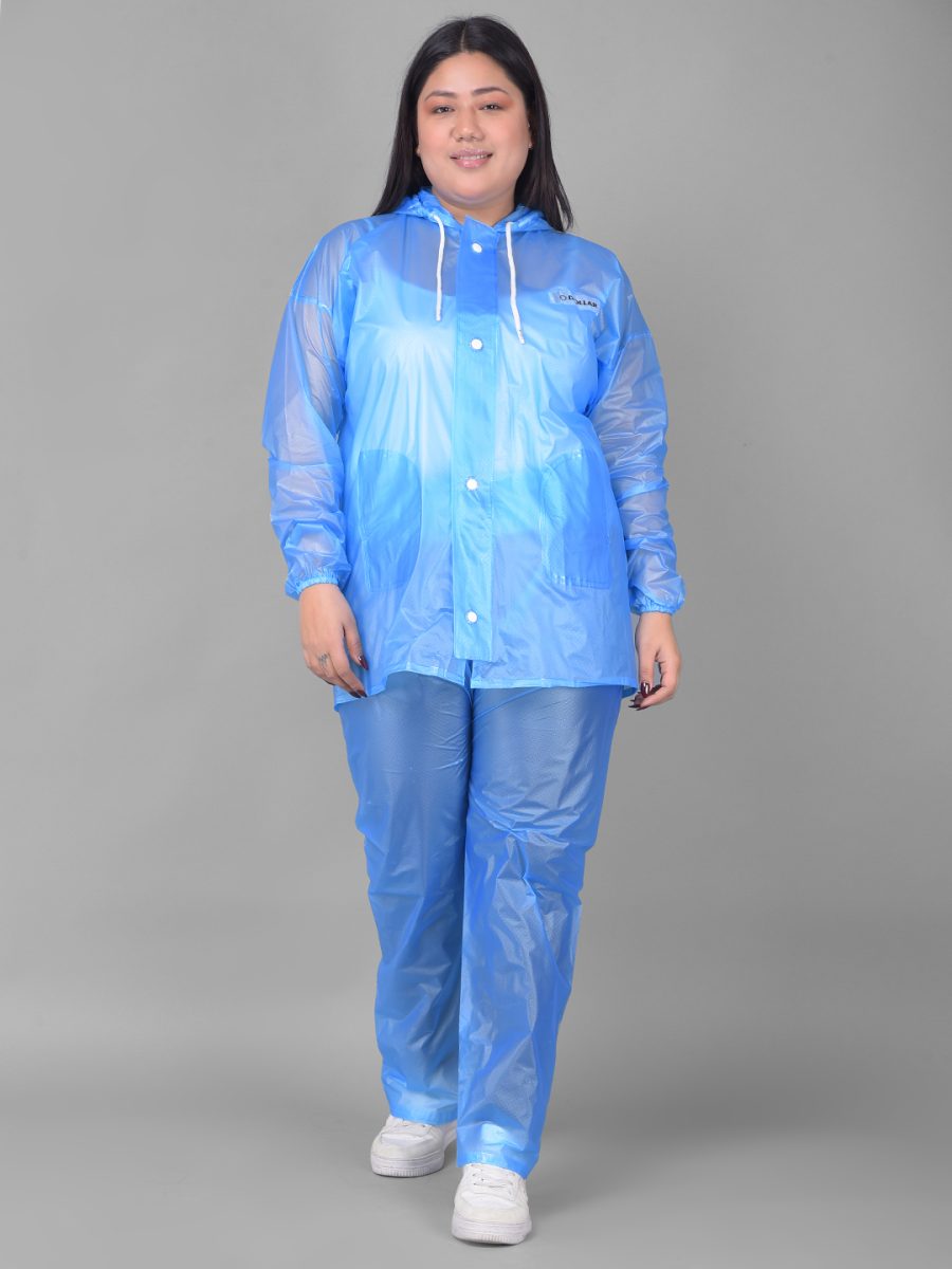 Dollar Rainguard Women's  PVC Full Sleeve Solid Raincoat With Adjustable Hood and Pocket
