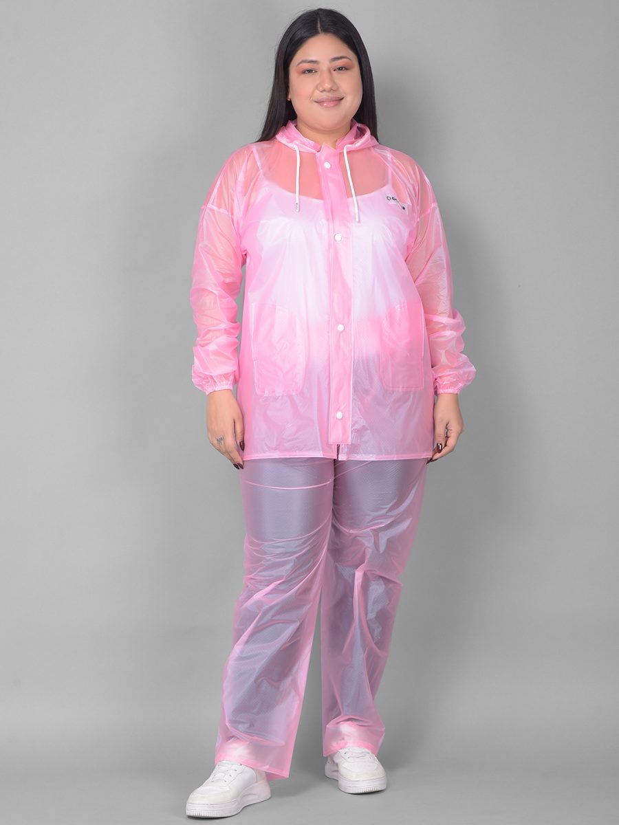 Dollar Rainguard Women's  PVC Full Sleeve Solid Raincoat With Adjustable Hood and Pocket
