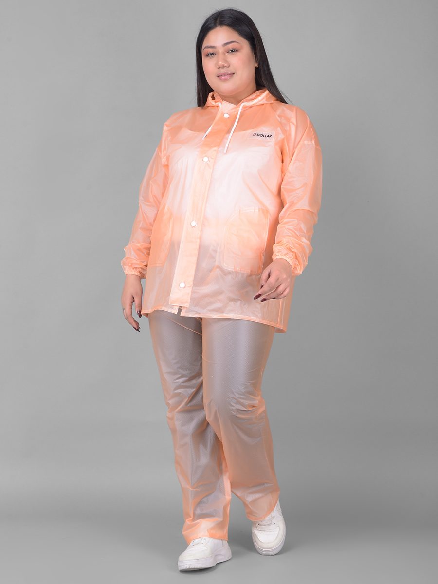 Dollar Rainguard Women's  PVC Full Sleeve Solid Raincoat With Adjustable Hood and Pocket