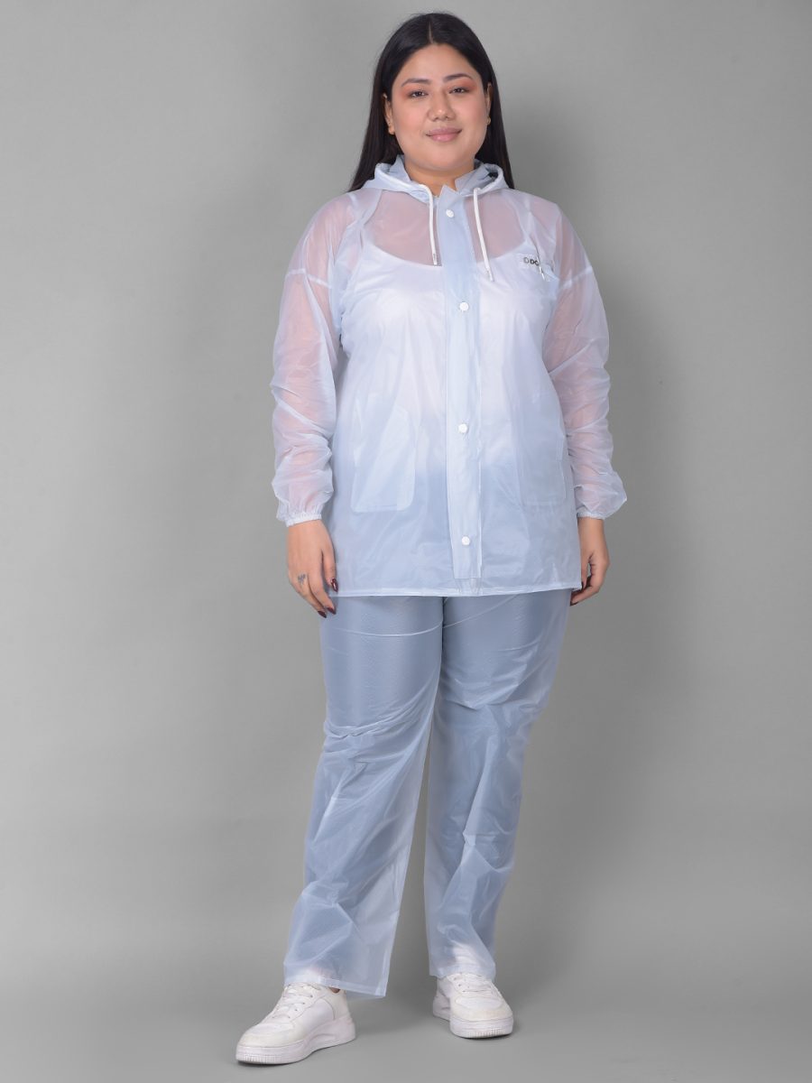 Dollar Rainguard Women's  PVC Full Sleeve Solid Raincoat With Adjustable Hood and Pocket