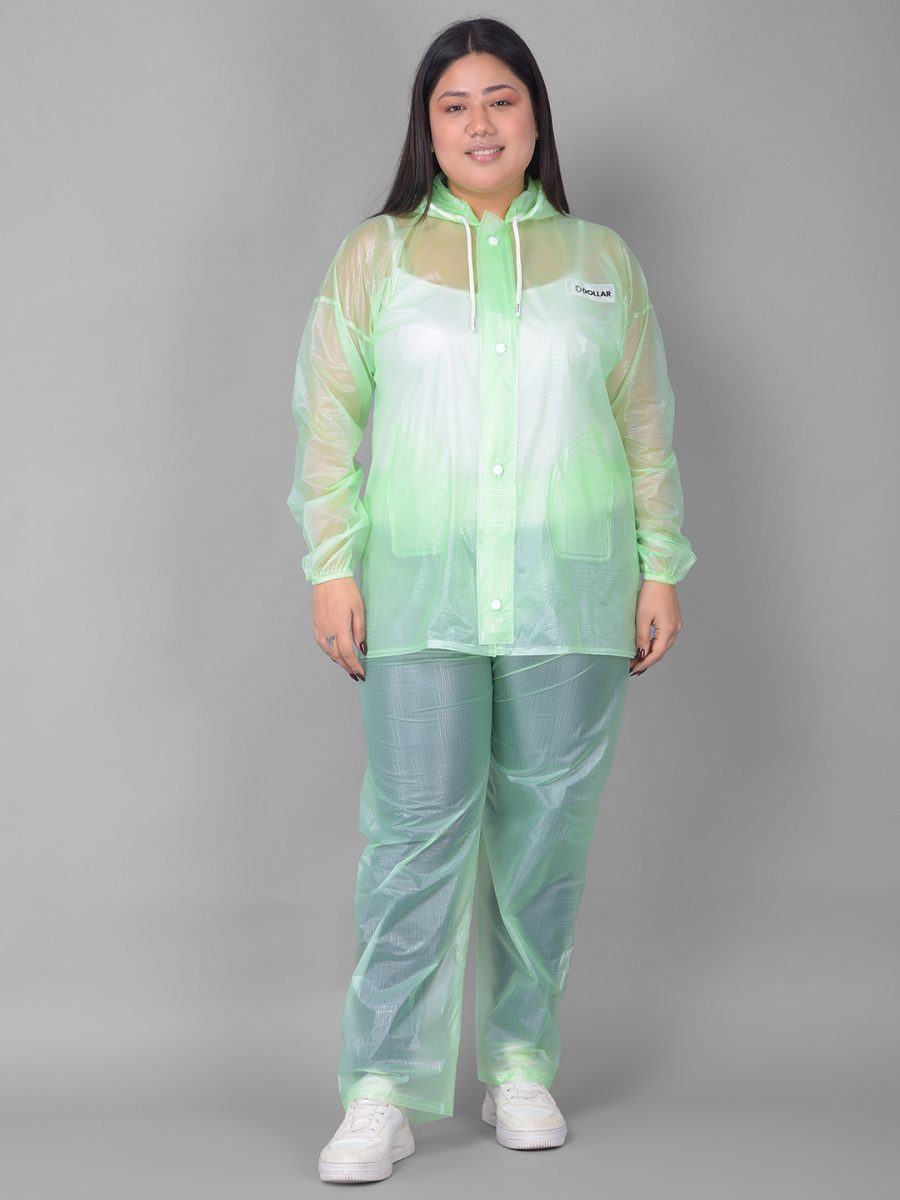Dollar Rainguard Women's  PVC Full Sleeve Solid Raincoat With Adjustable Hood and Pocket