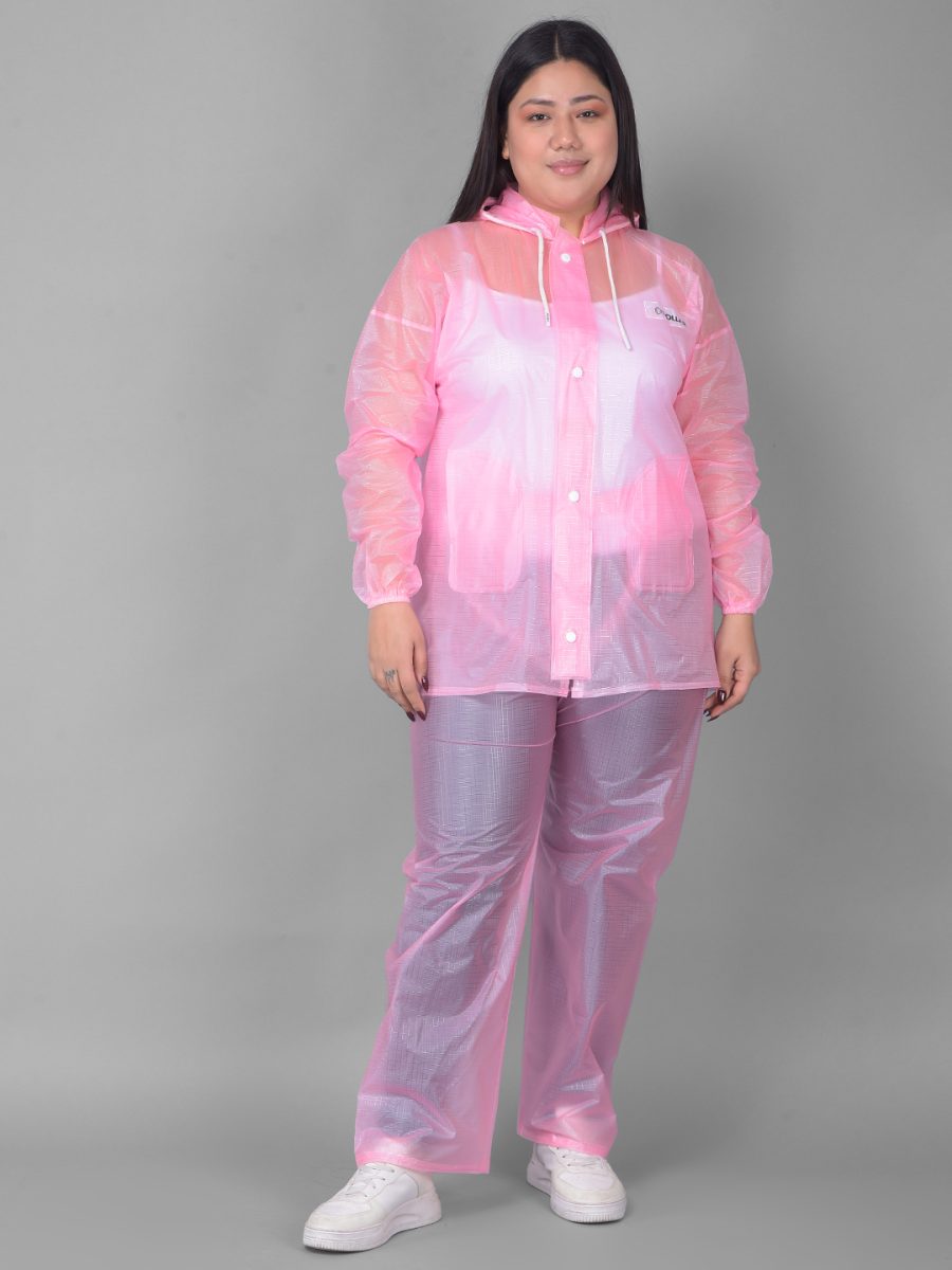 Dollar Rainguard Women's  PVC Full Sleeve Solid Raincoat With Adjustable Hood and Pocket