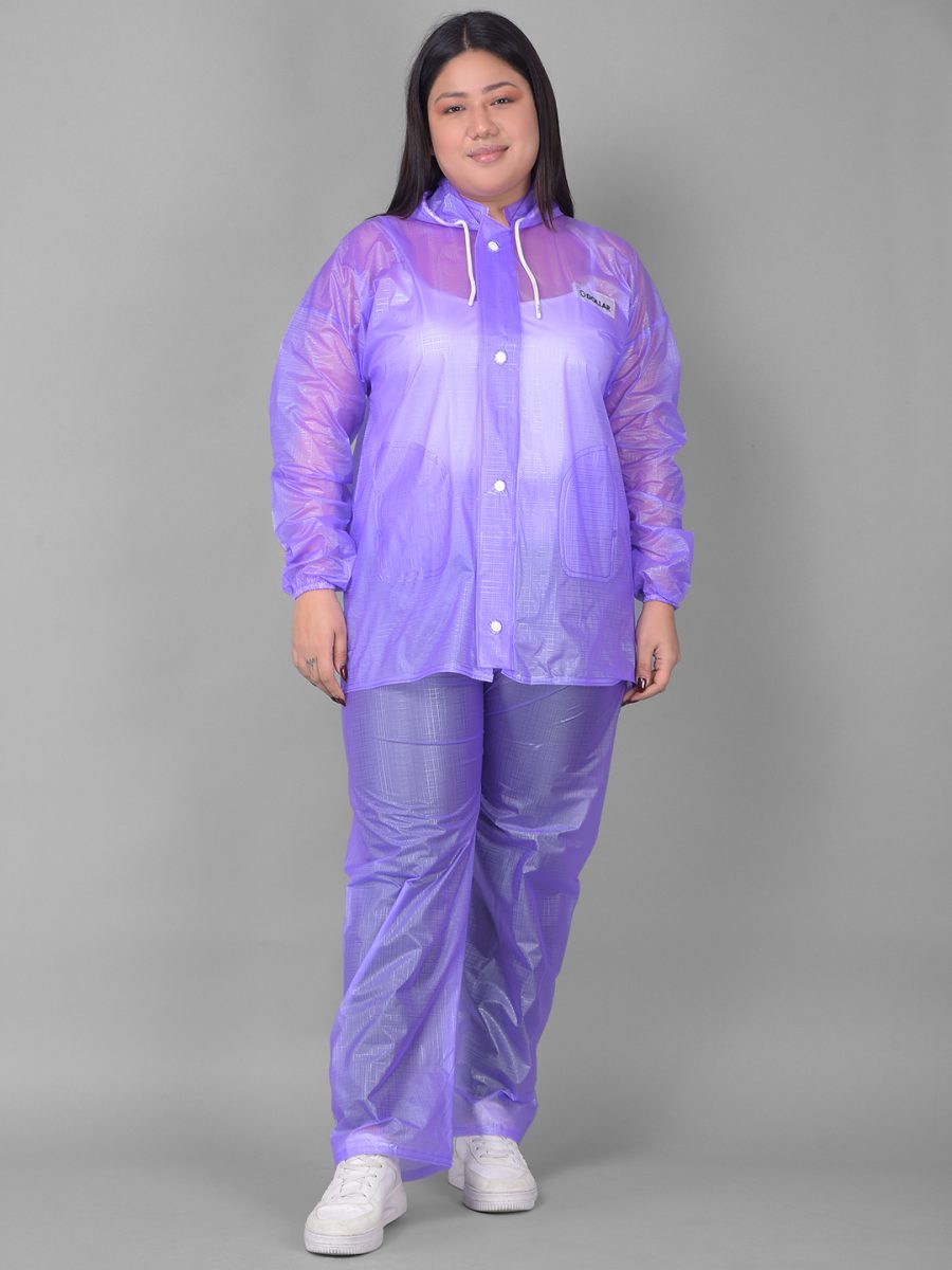 Dollar Rainguard Women's  PVC Full Sleeve Solid Raincoat With Adjustable Hood and Pocket