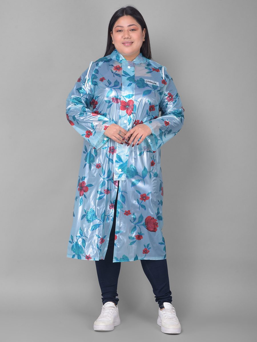 Dollar Rainguard Women's  PVC Full Sleeve Solid Raincoat With Adjustable Hood and Pocket