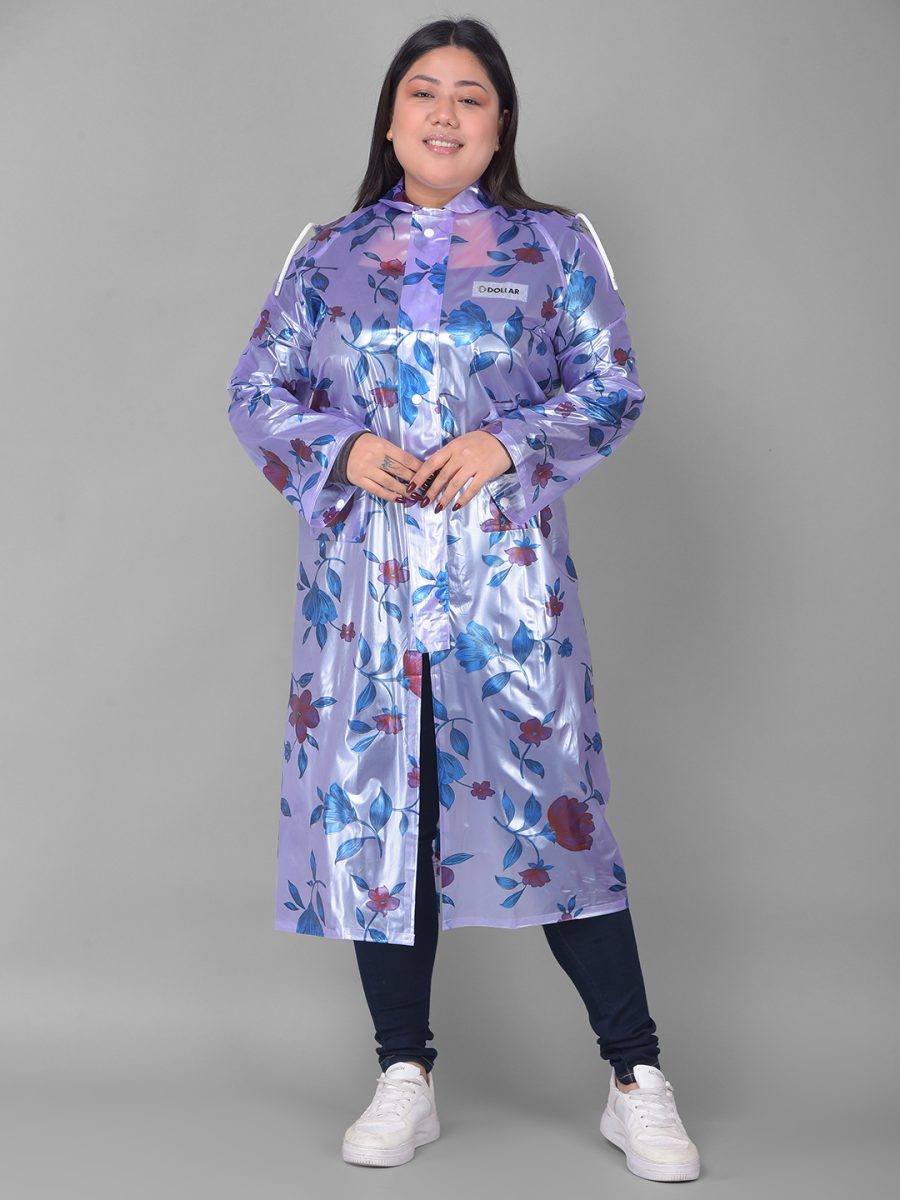 Dollar Rainguard Women's  PVC Full Sleeve Solid Raincoat With Adjustable Hood and Pocket