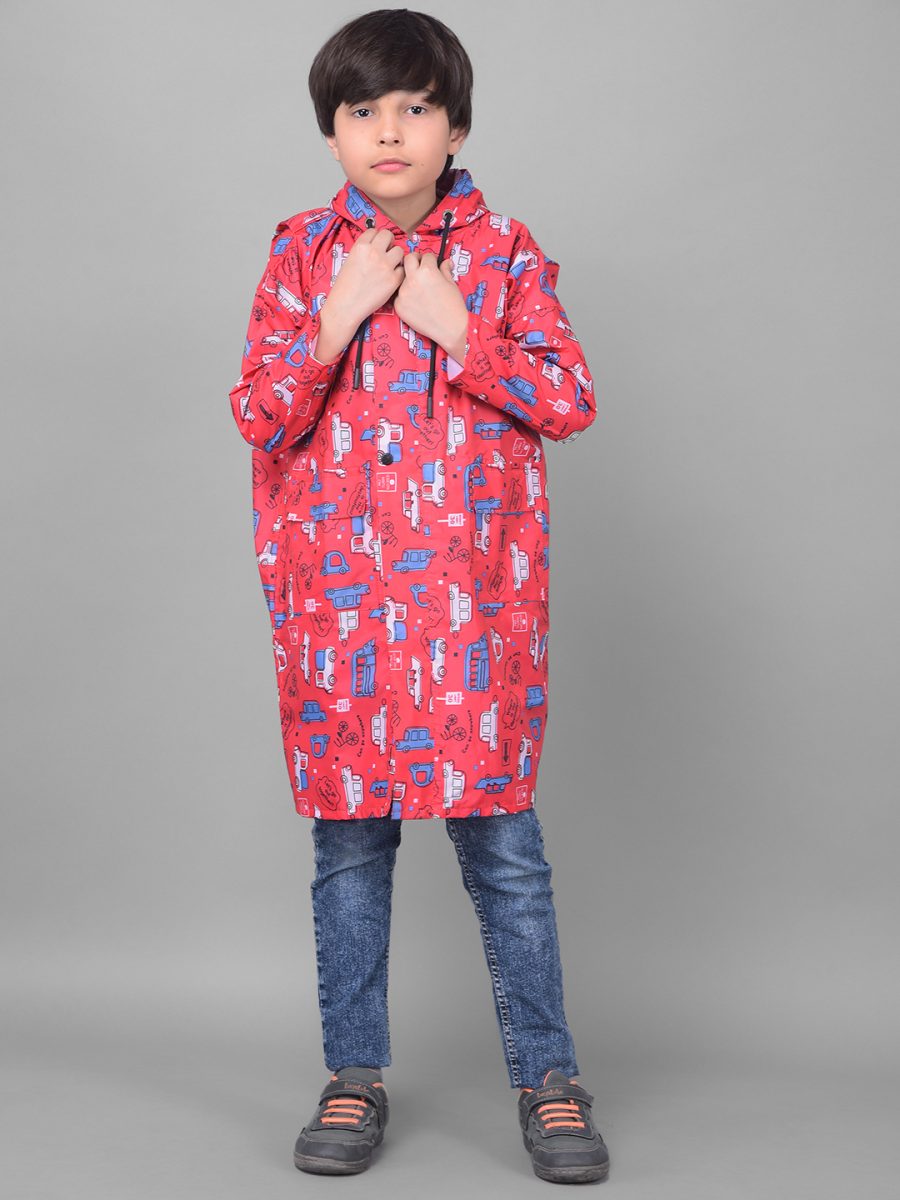 Dollar Rainguard Kid's PVC Full Sleeve Solid Raincoat With Adjustable Hood and Pocket
