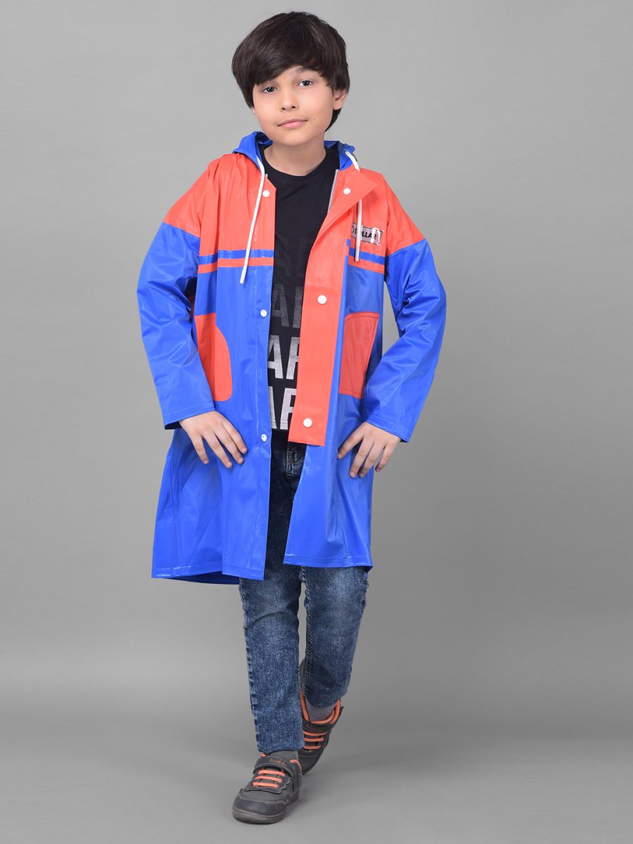 Dollar Rainguard Kid's PVC Full Sleeve Solid Raincoat With Adjustable Hood and Pocket