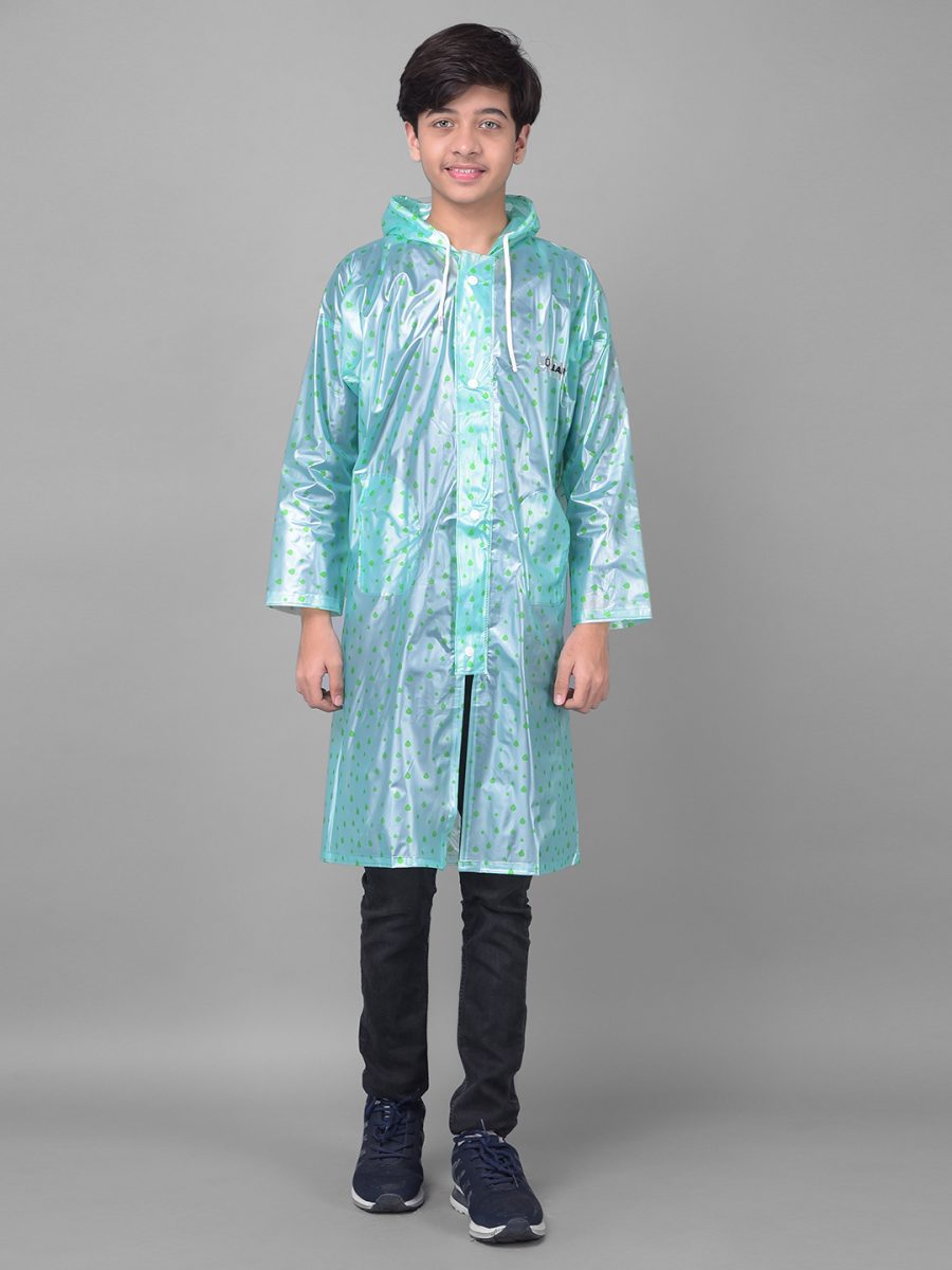 Dollar Rainguard Kid's PVC Full Sleeve Solid Raincoat With Adjustable Hood and Pocket