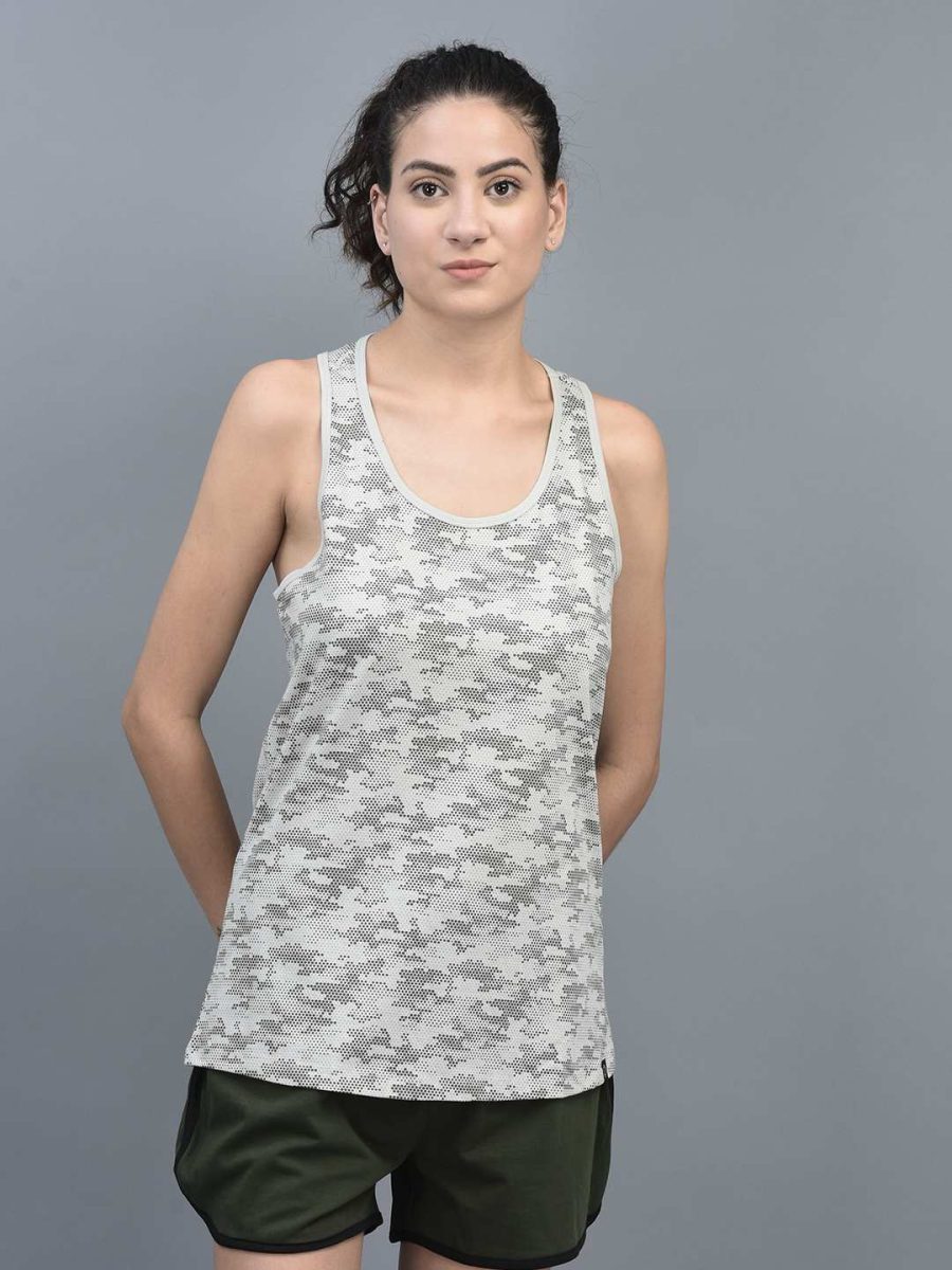 Dollar Women's Printed Premium Cotton Racer Back