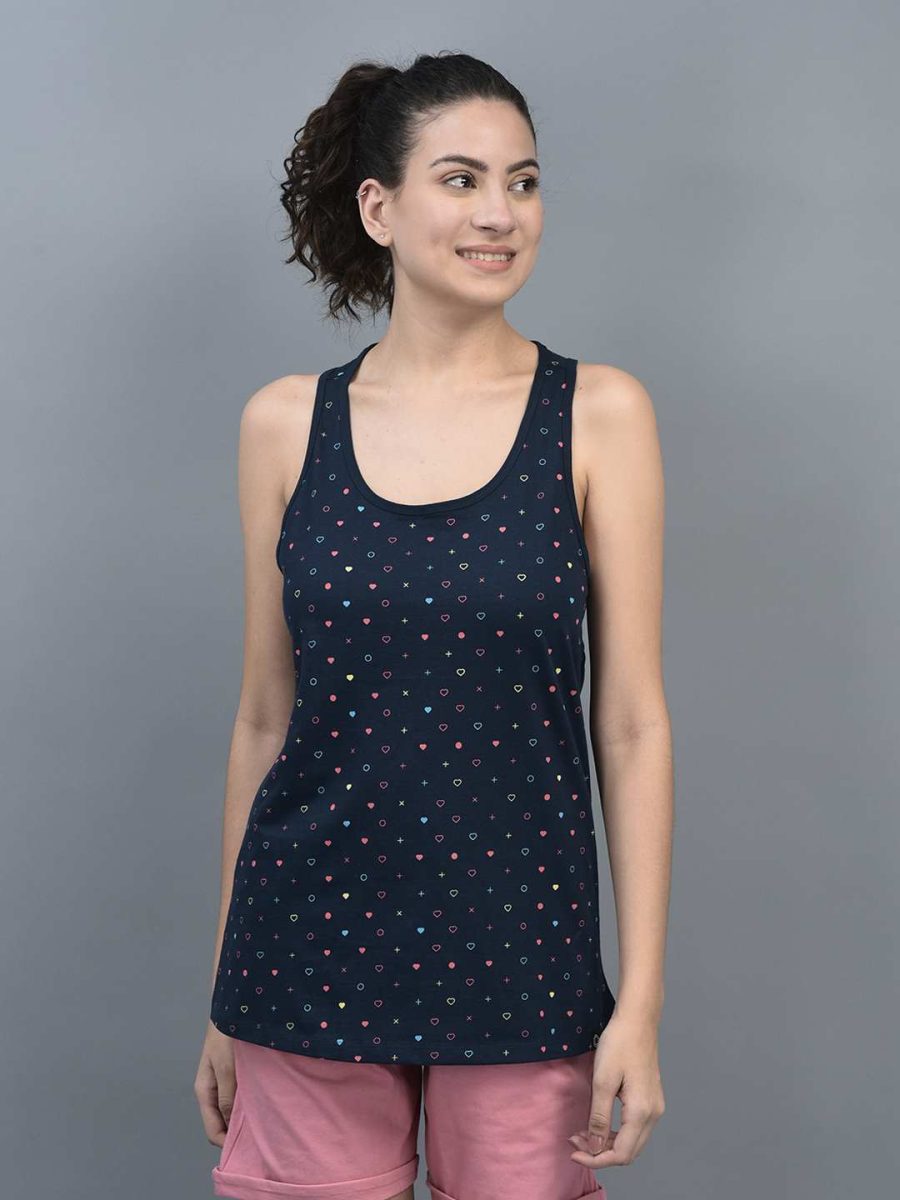 Dollar Women's Printed Premium Cotton Racer Back