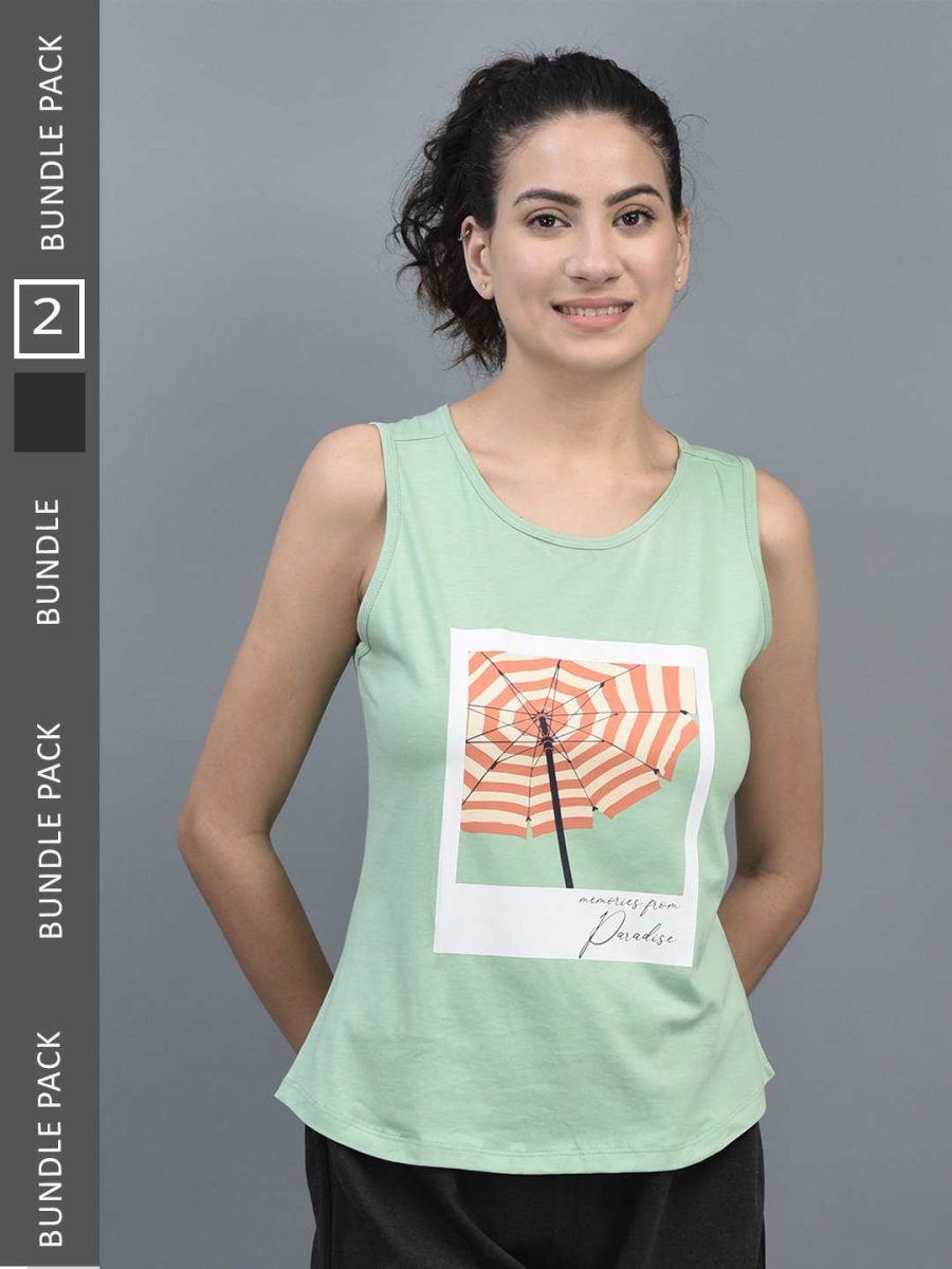 Dollar Women's Printed Premium  Cotton Tank Top